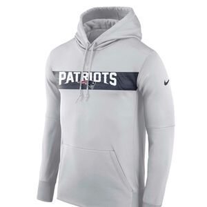 New England Patriots Nike Gray Sideline Team Performance Pullover Hoodie